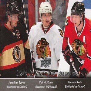 Checklist Card - 2010/2011 Upper Deck Series 1 Cards 1-100 - Card Number 199